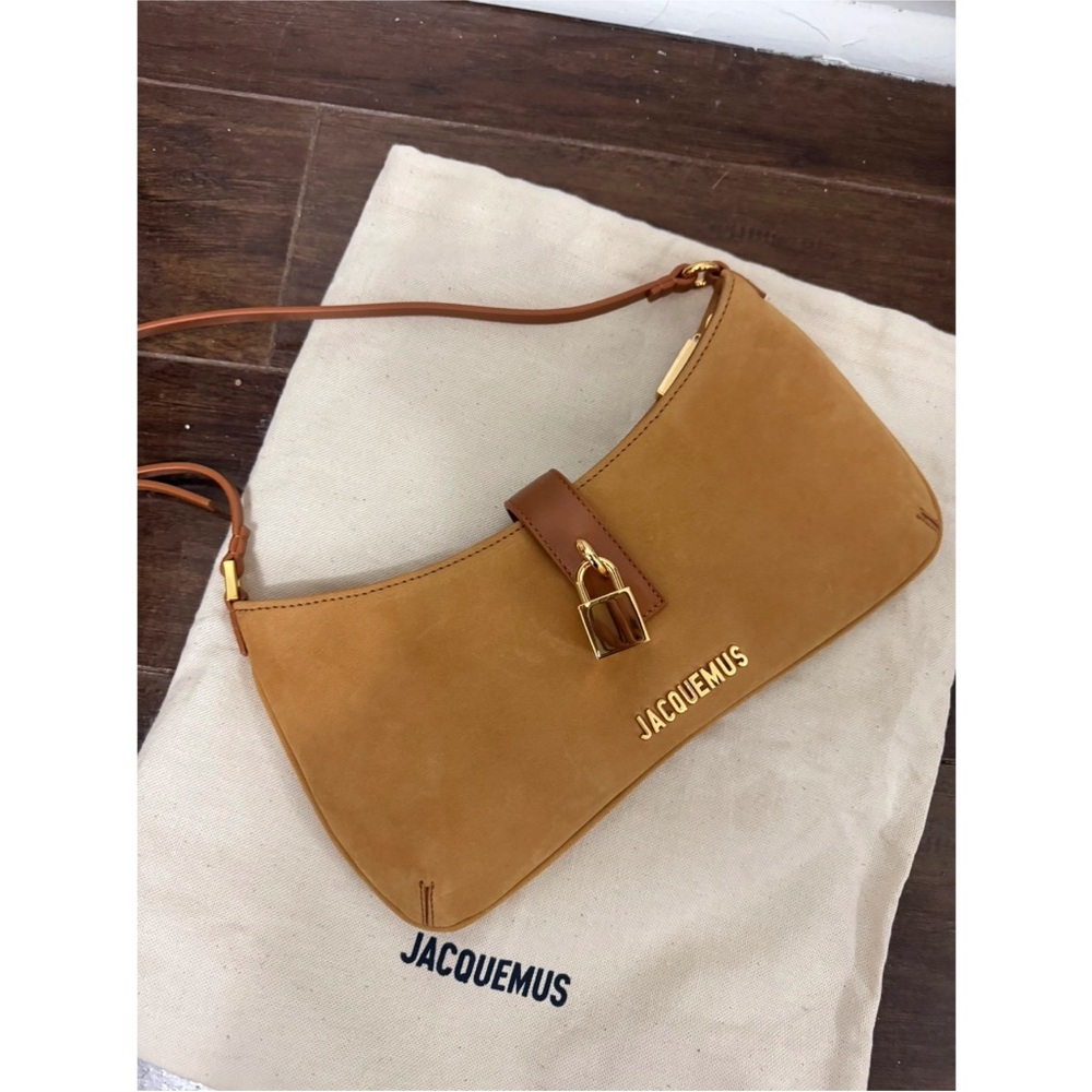 Jacquemus Brown Shoulder Bag with Gold Accents